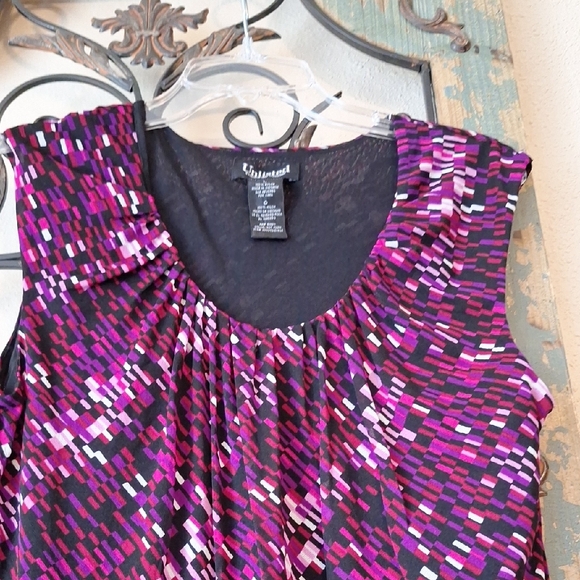 Unlisted Pink and Purple Blouse Elegant Top. Size large - Picture 5 of 7
